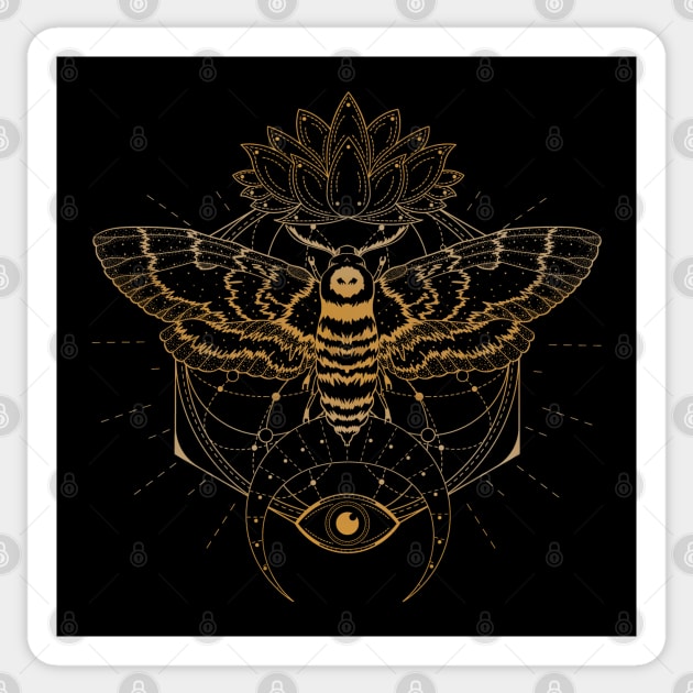 Death Moth - Acherontia Atropos Sticker by CelestialStudio